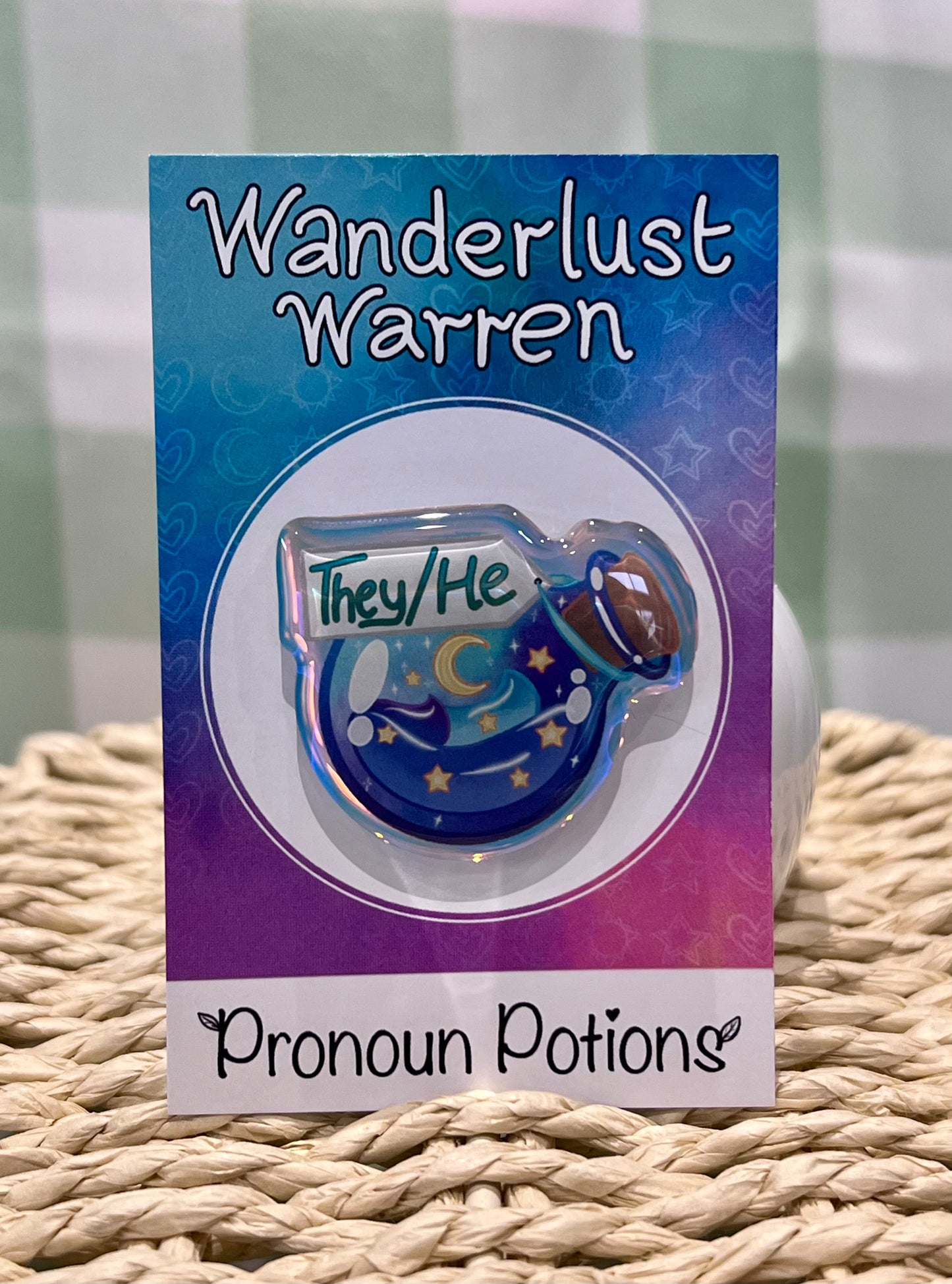 Pronoun Potion Pin Badges