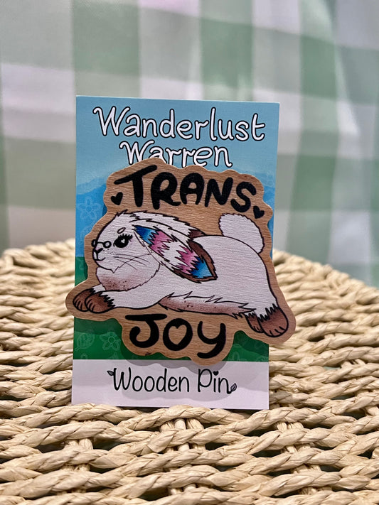 Trans Pride - Wooden Pin Badges