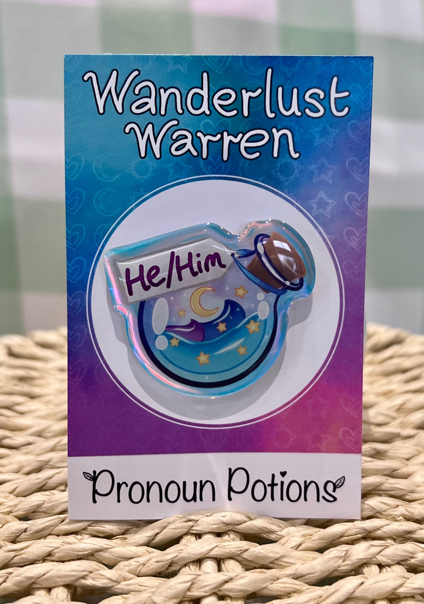 Pronoun Potion Pin Badges